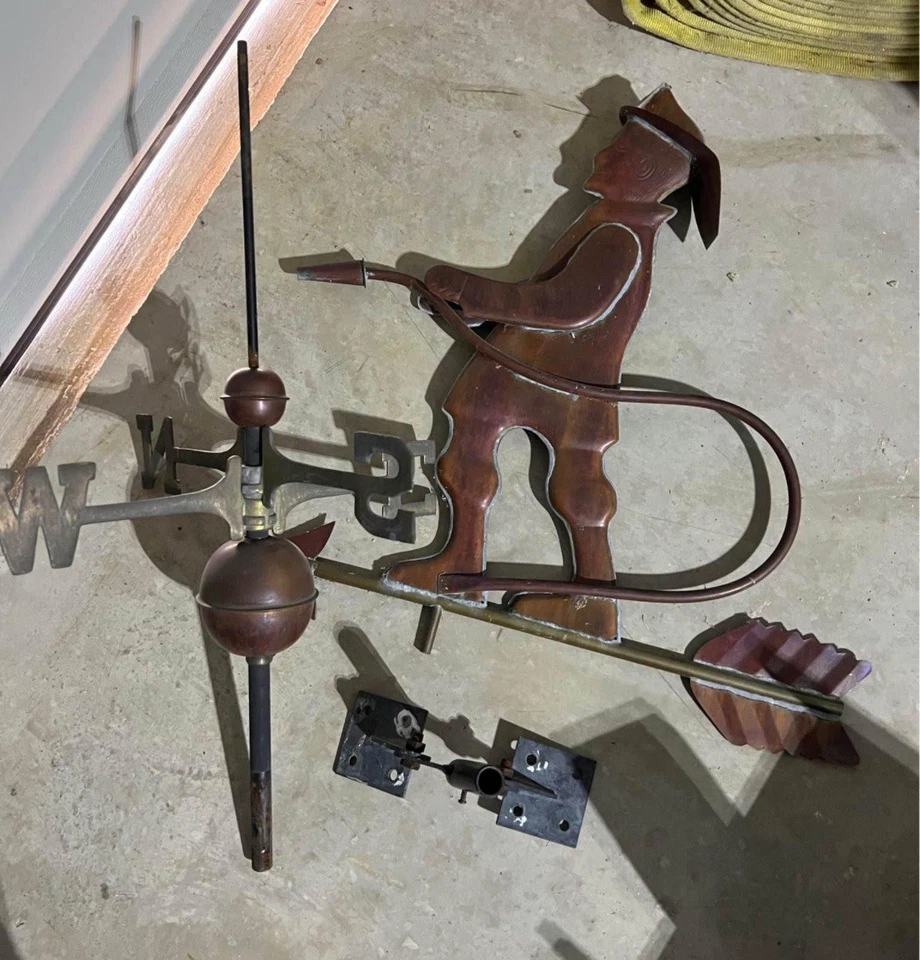 🚒 Good Directions Copper Firefighter Weathervane - Image 2 of 2