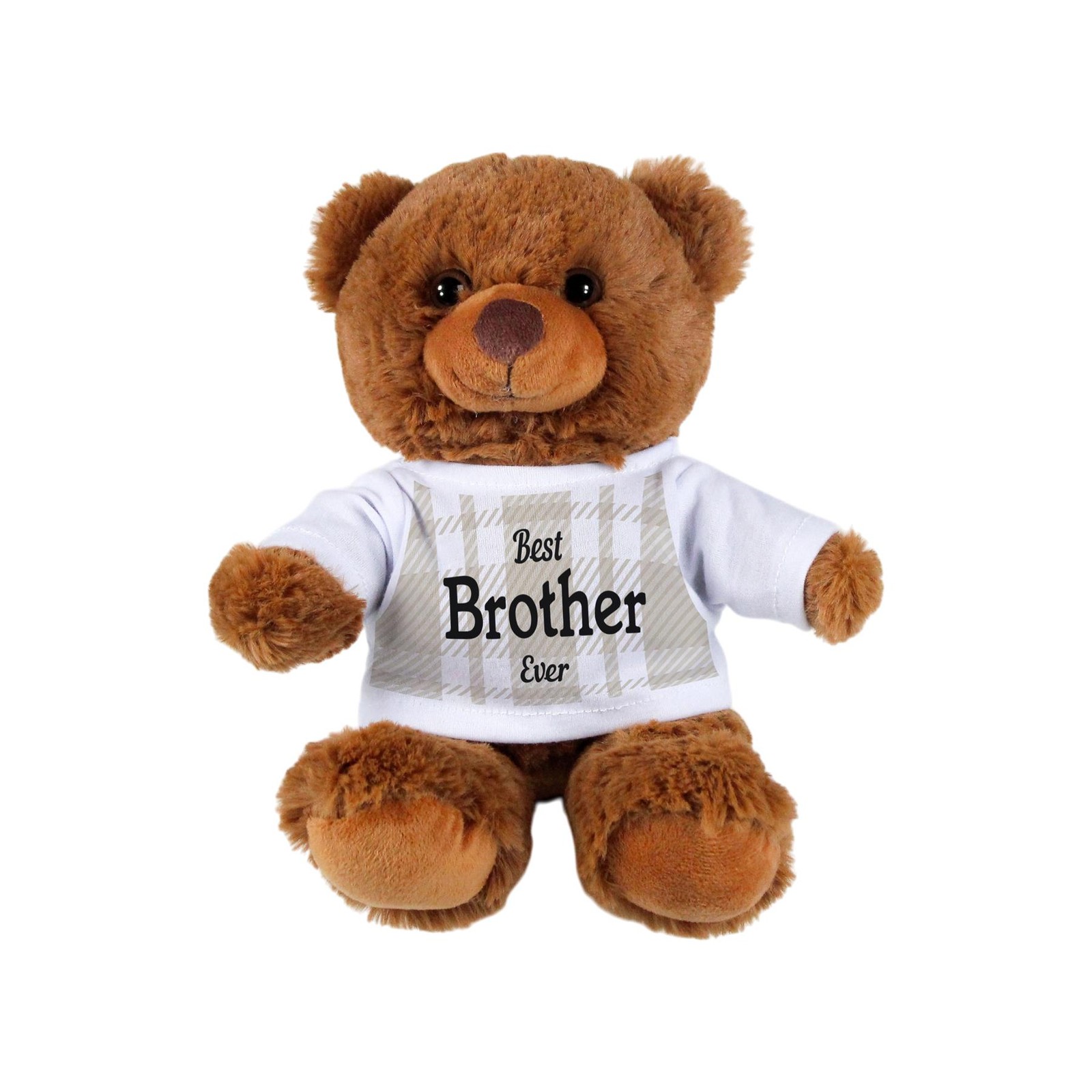 Best Brother Ever Teddy Bear - Dark Brown Small Plush Toy Gifts for Brothers