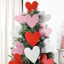 Valentines Day Decorations Tree Picks 12pcs Extra Large Red Pink White Heart ...