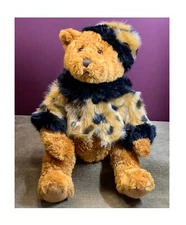 DAKIN'S BROWN BEAR DRESSED UP IN LEOPARD/CHEETAH OUTFIT PLUSH/STUFFED ANIMAL