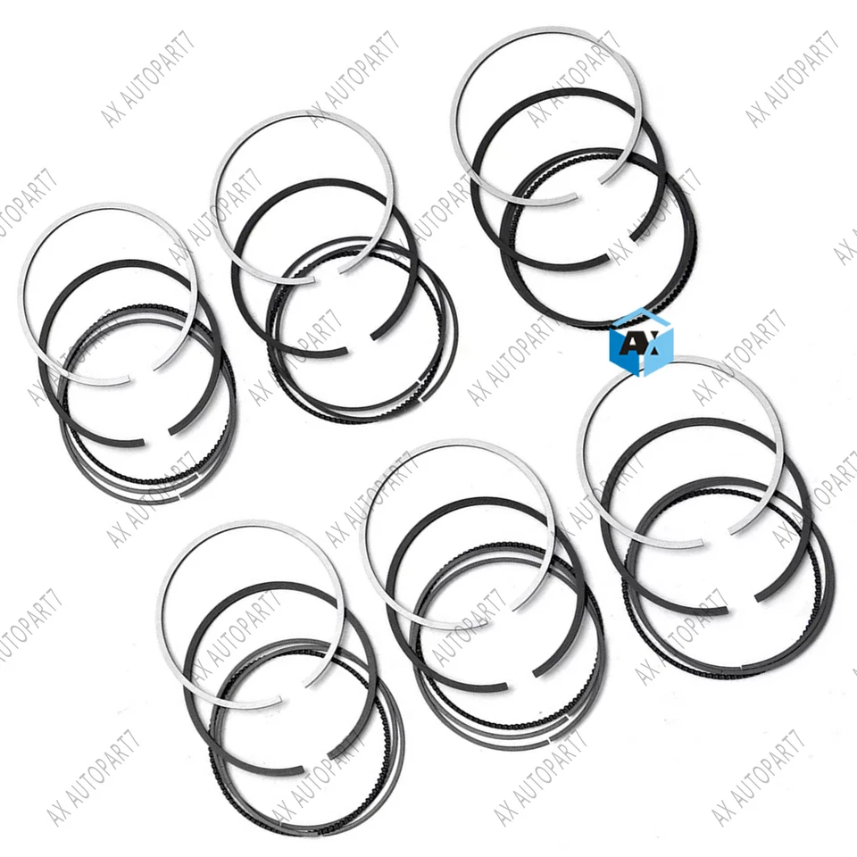 Juego de anillos de pistón de 6 cilindros para BMW 323i 528i E36 E46 E39 2,5 2,8 M52B25 M52B28 Foto 3 de 4