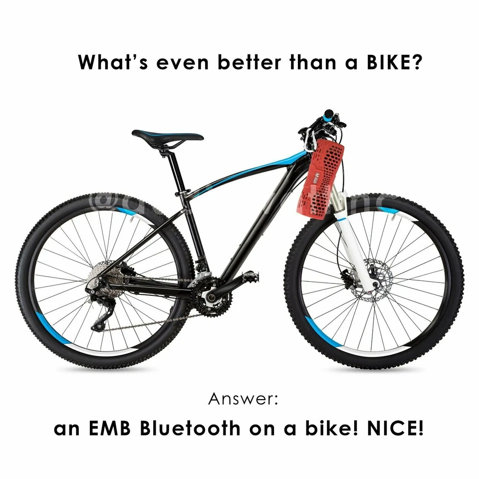 EMB Rechargeable Waterproof Speaker Outdoor Wireless Shower - Orange w/ Bluetoot - Image 4 of 4