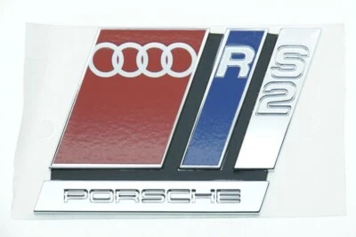 Audi RS2 Porsche Audi 80 quattro emblema logotipo placa inscripción autoadhesiva