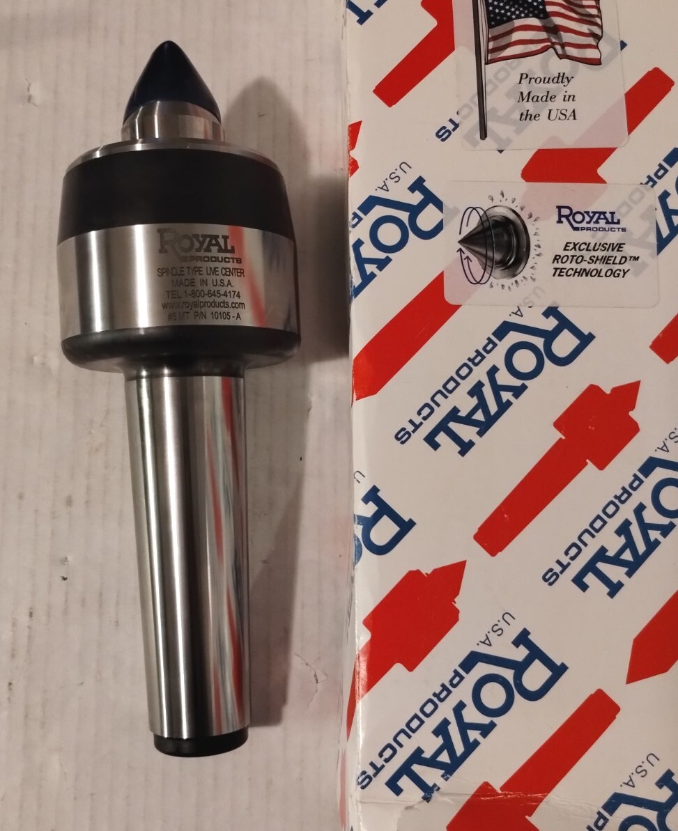 ROYAL PRODUCTS Spindle Type Live Center Standard Point Shank Taper 5MT