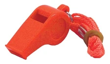 Safety Whistle with Lanyard - Orange