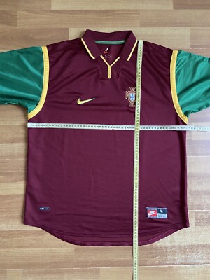 PORTUGAL 1998 1999 HOME FOOTBALL SHIRT SOCCER JERSEY NIKE sz L MEN
