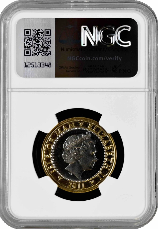 Isle of Man 2 pounds 2011, NGC MS65 PL, "IV Commonwealth Youth Games" - Image 2 of 2