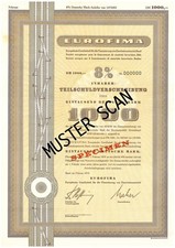 Eurofima Schuldverschreibung 1976 Basel 1.000 DM Blanko