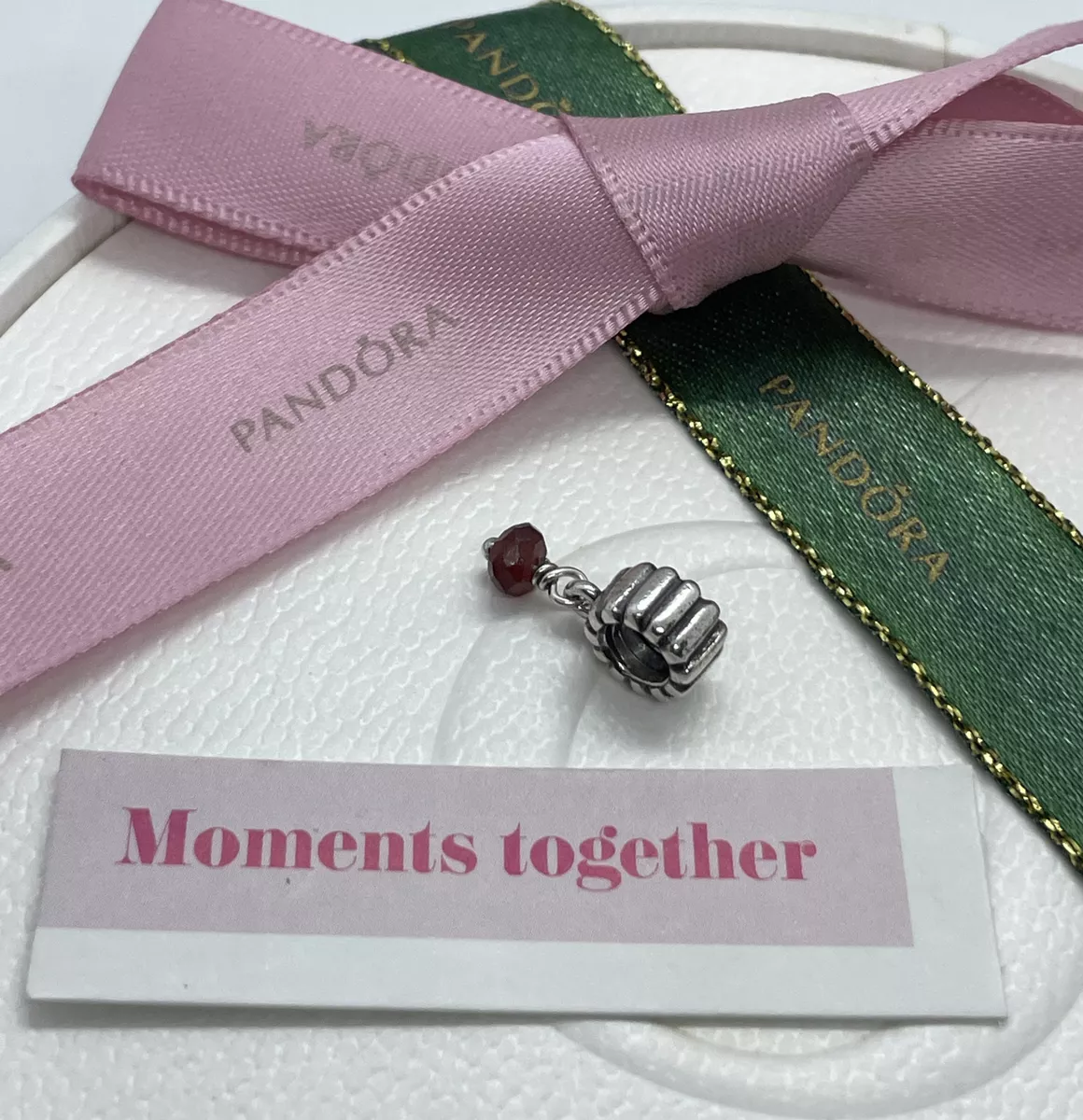 Pandora Silver January Birthstone Garnet Pendant Drop Charm