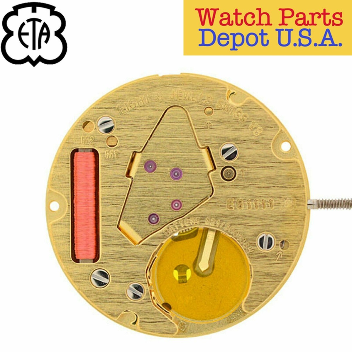 Genuine ETA E61.111 Swiss Made Quartz Movement, (Multiple