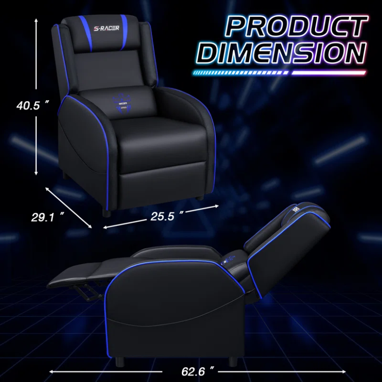 RGB Reclining Ergonomic PC & Racing Game Chair eBay