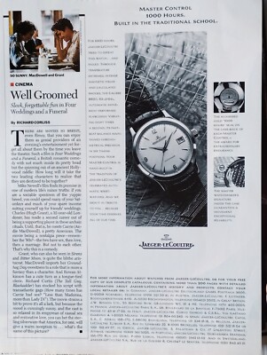 1981 JAEGER-LECOULTRE vintage watch Print Ad !! MASTERCONTROL 1000 HOURES