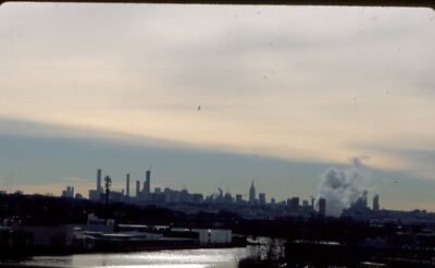 historic structures-Manhattan skyline-New York City @ Queens NY  Fuji slide
