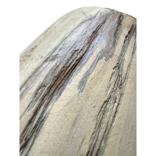 Vintage Heavy Petrified Wood Stone Polished 10 lb+ 6 3/8" x 5" x 4 1/8" Grooved - Picture 9 of 10
