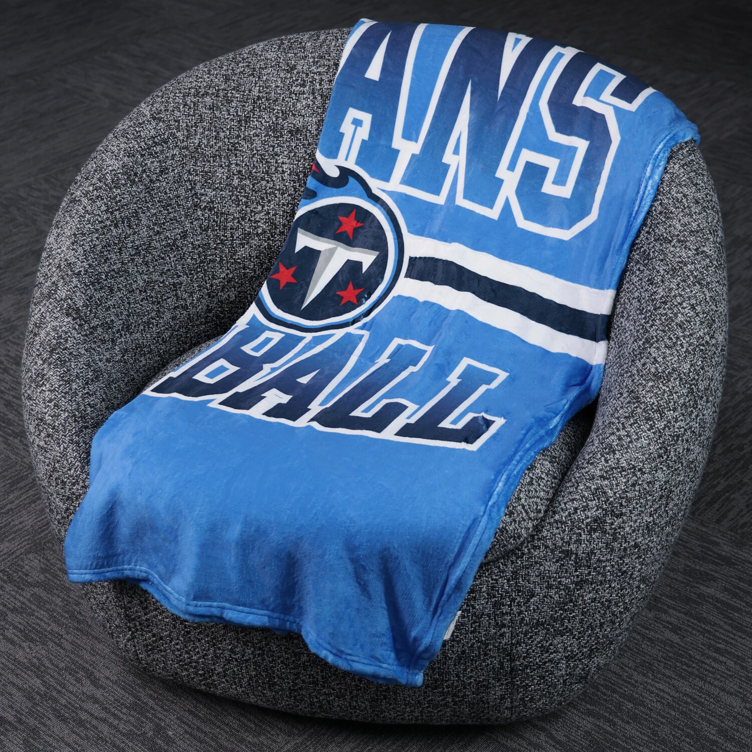 football Tennessee Stripe Micro Raschel Plush Throw Blanket, Christmas Gift