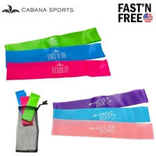 3 PCS Resistance Bands Loop Set Durable Fitness Booty Leg Exercise Gym Equipment