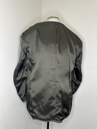 Haggar Black Label Mens Sport Coat Blazer Suit Jacket 42R 46" Gray 3 Button Wool - Picture 9 of 12