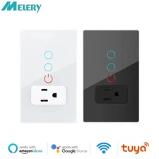 Wifi Smart Light Switch Intelligent Wall Socket Plug Outlet Touch Panel Remote