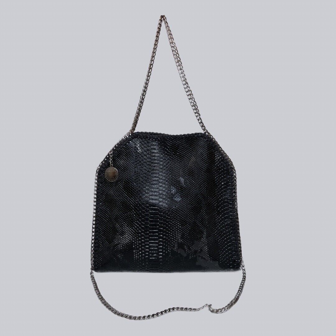 Stella McCartney Y2K Falabella Black Python Print Small Tote Stella McCartney Y2K Falabella Black Python Print Small Tote