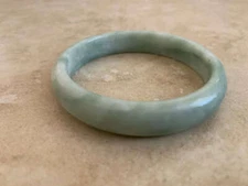 Gorgeous Natural Real Chinese Light Green Jade Bangle Bracelet Jadeite Jade 60mm