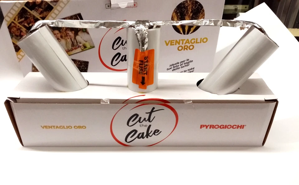 fontane matrimonio KIT VENTAGLIO 3 FONTANE ORO 60 SECONDI 4 MT. - Immagine 2 di 4