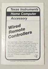 Remote Control Wired Joysticks Instruction Booklet MANUAL ONLY for Atari 2600