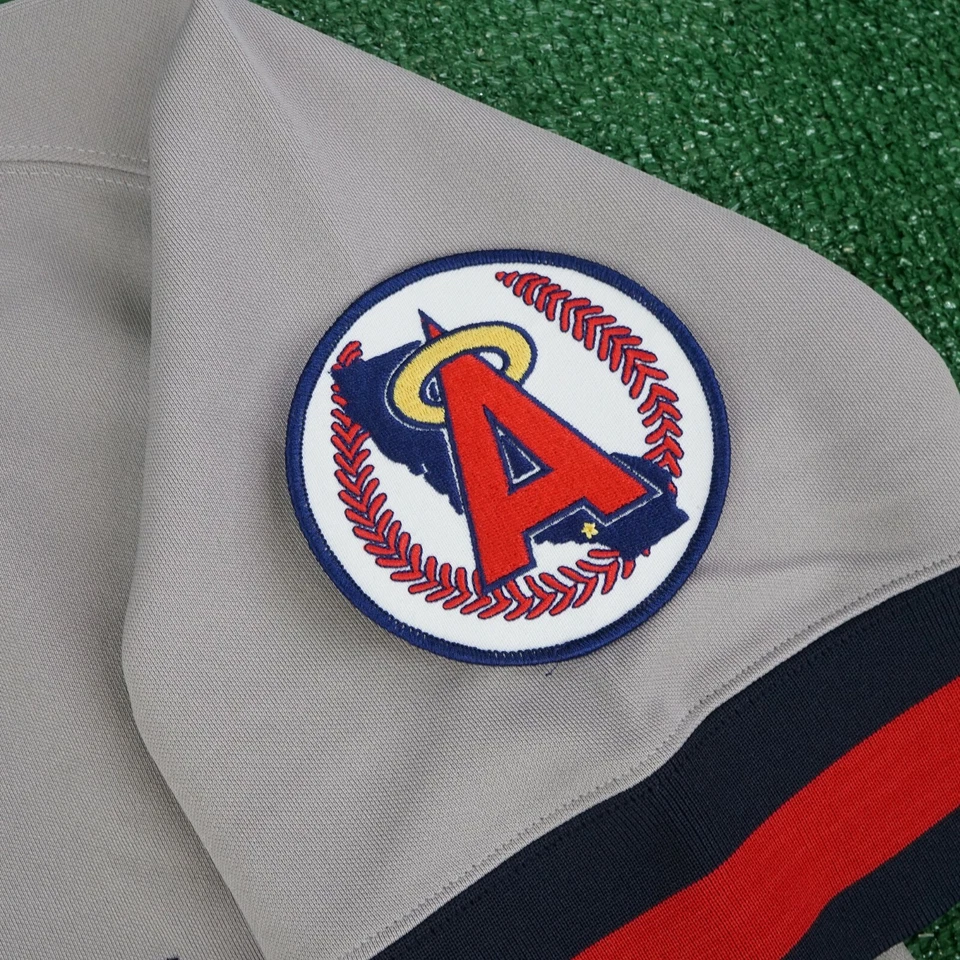 Nolan Ryan California Angels Men's Cooperstown Grey Road Jersey w/ Team Patch - Image 4 of 4