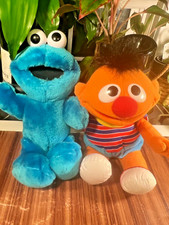 Sesame Street Ernie Cookie Monster Tyco Tickle Me Vintage 1996 Toy Lot UNTESTED
