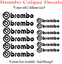 12x Brembo Caliper Decal Sticker Vinyl Caliper Brake Heat Resistant