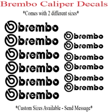 12X BREMBO CALIPER DECAL Sticker Vinyl Caliper Brake Heat Resistant