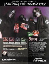 Slipknot Mick Thomson Paul Gray Jim Root Apex guitar effects pedal ad print
