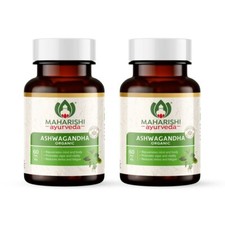 2 packs X Maharishi Ayurveda Ashwagandha 60 Tabs FREE SHIPPING