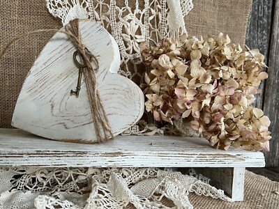 Rustic Primitive Farmhouse Country HEART Handcrafted Wood Home Decor Valentines