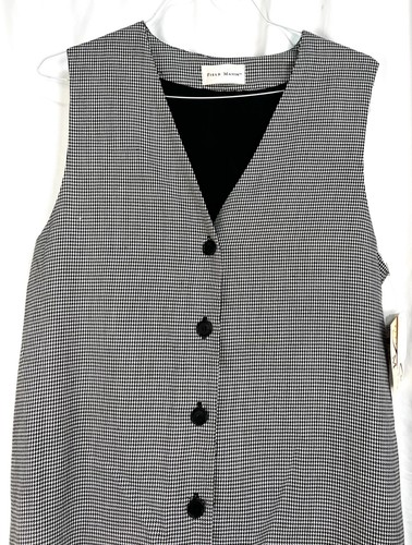 NWT Field Manor women's size 14 Blac/White pencil dress sleeveless modern - Picture 2 of 7
