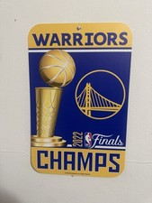Golden State Warriors 2022 NBA Finals Champs Plastic 11x17 Lockers Room Sign