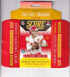Score Football 2021 EMPTY Flattened Hanger Box NO CARDS Patrick Mahomes