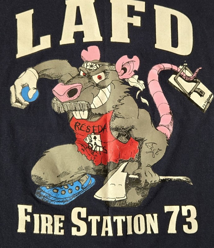 Reseda Rats Station 73 LAFD Los Angeles Fire Department T Shirt 2XL