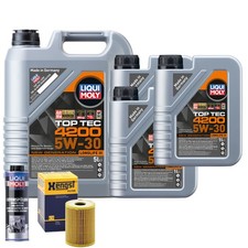 Motoröl 5W30 LIQUI MOLY Top Tec4200 8L+HENGST Ölfilter +Spülung