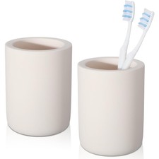 2 Pack Stone Toothbrush Holder Diatomite Toothbrush Holders for Bathroom Fast...