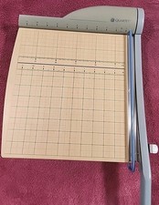 Quartet Guillotine Paper Trimmer Cutter Model 9112 Heavy Duty Wood Base 12"