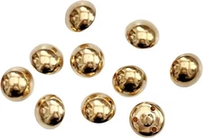 10PC Gold Simple Dome Metal Buttons Sew on Buttons 23mm