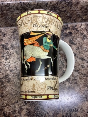 DUNOON STERNZEICHEN SCHÜTZE TASSE HERGESTELLT IN SCHOTTLAND. DESIGNER JACK DODD. NAGELNEU.