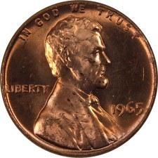1965 Lincoln Memorial Cent Uncirculated Mint State Penny 1c Coin 1965 Lincoln Memorial Cent Uncirculated Mint State Penny 1c Coin