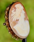 10K SOLID YELLOW GOLD 1.9X1.4" 12.4GRAMS ROMAN CAMEO PENDANT BROOCH *9* — photo 5