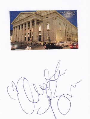 Amerik. Opernsängerin Angela Brower, Autograph und Widmung auf Handmade-Karte