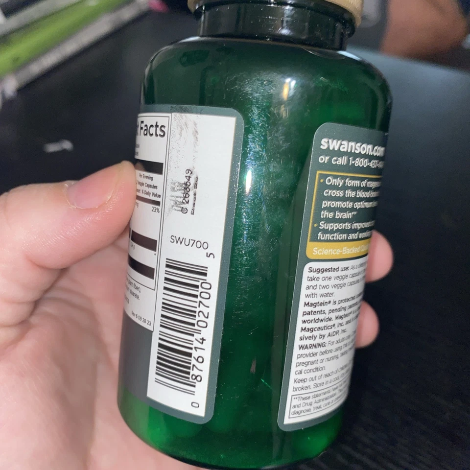 Swanson Magnesio L-Treonato - Con Magtein 90 Cápsulas Vegetarianas Foto 3 de 4