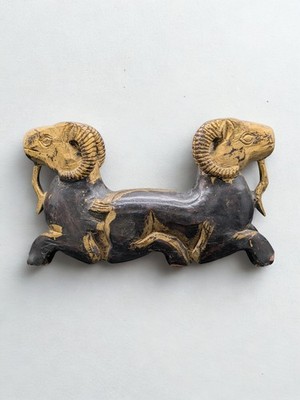 1950s Artisan Crafted Egyptian Revival Two-Headed Ram Sculpture