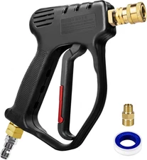 Short Pressure Washer Gun, 4000 PSI High Power Washer Spray Gun, 10.5 GPM Foam G