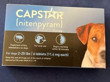 Capstar Nitenpyram for Dogs 2-25lbs 6 Tablets each - New