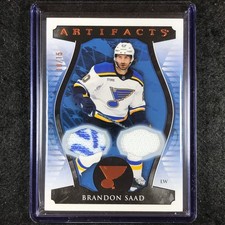 2023-24 Artifacts Hockey BRANDON SAAD Base Material Patch Relic 10/15 #11